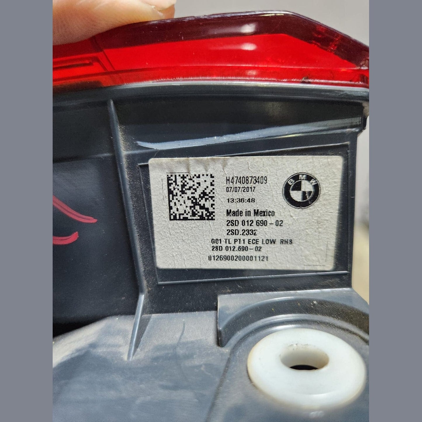2017-2020 BMW X3 Tail Light 7408734 X3 G01 G08 ECE EUROPE VERSION 