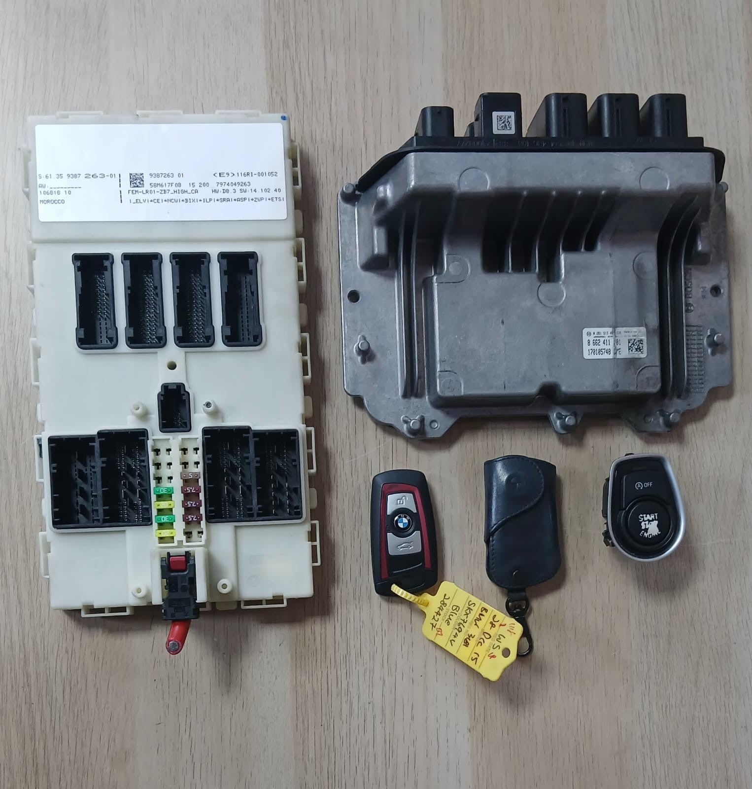 BMW 118i 318i F20 F30 2015 B38 ECU DME Set 8662411 Complete Kit w/ Key OEM