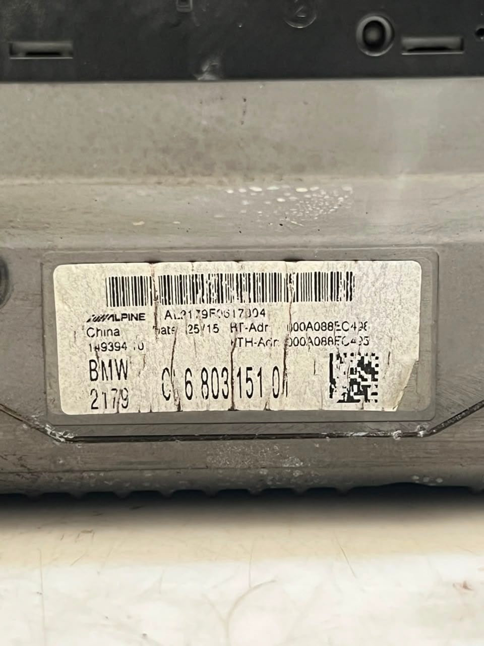 2016 BMW X1 F48 B48A20A Multimedia Navigation Head Unit 6803151 OEM