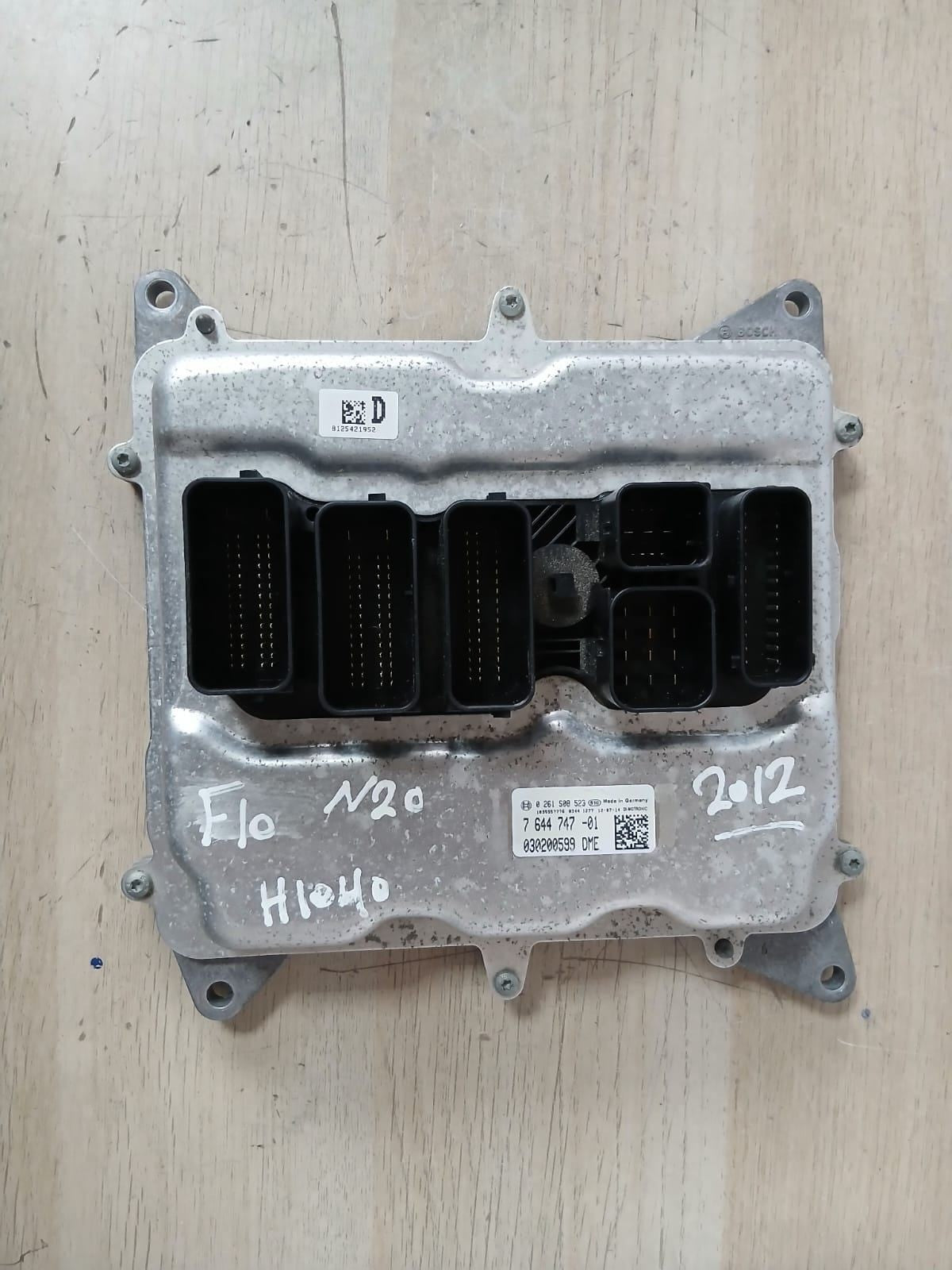BMW 520i F10 2012-2013 N20 ENGINE CONTROL ECU UNIT + CAS + KEY 7644747