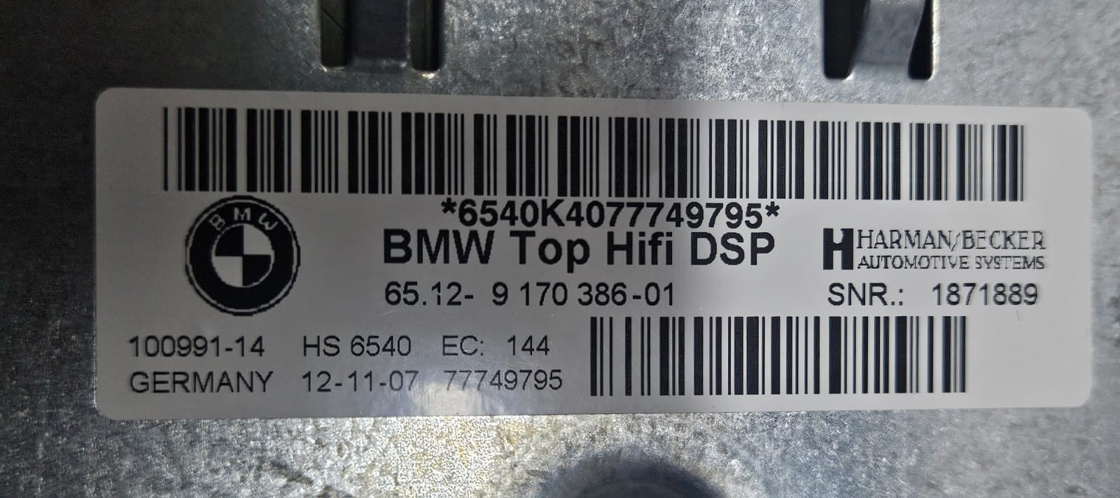 2008-10 BMW 128i E60 E87 E90 E92 E64 Top HIFI DSP Audio Amplifier 9170386 OEM