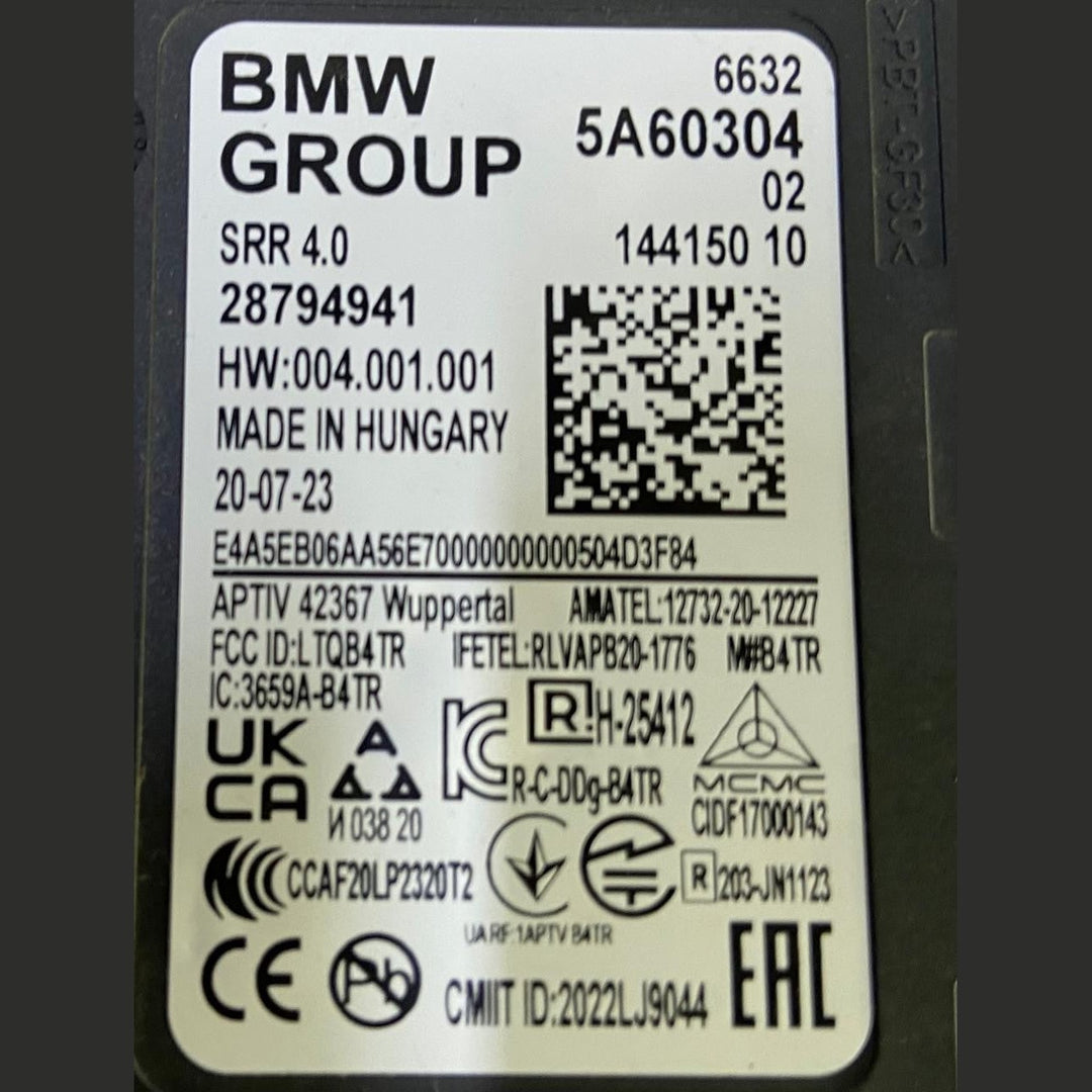 OEM BMW G60 7 G70 IX i20 G06 G07 G09 Blind Spot Radar Sensor Close Range 5A60304