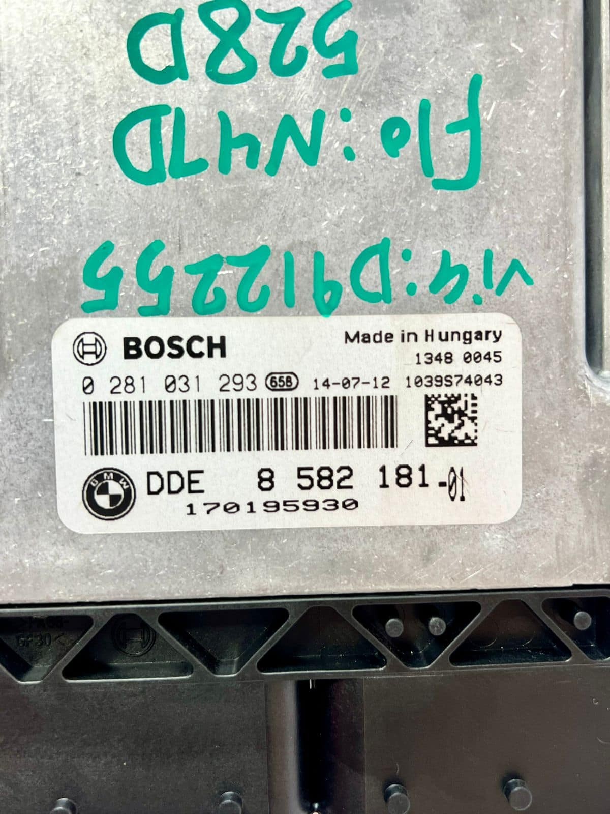 BMW F10 N47D 528D Engine Control Unit ECU SET DDE + CAS4 CA+ NO KEY 8582181 OEM