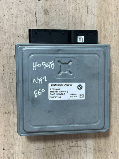 2007-2010 BMW X5 N52 E60 Engine Control Module BCM + CAS3 + 1 KEY  7583468