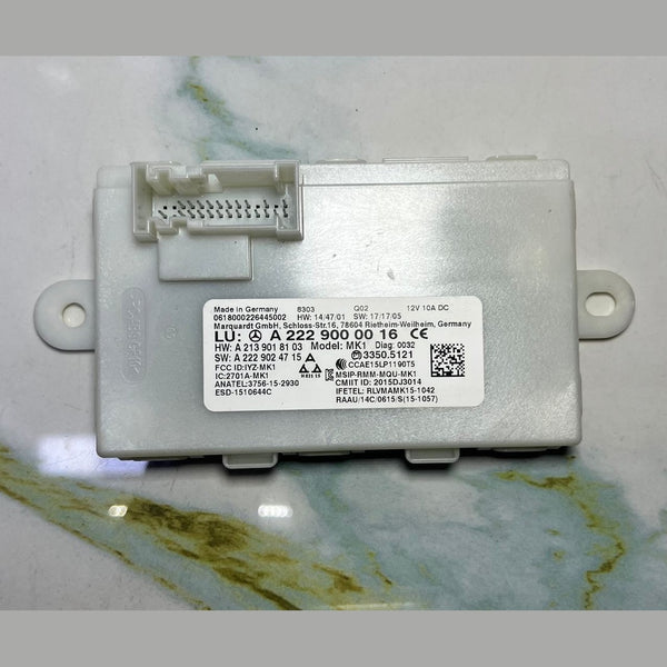 2019-21 Mercedes E300 Keyless Go Control Module A2229000016 S-Class W222 E-Class