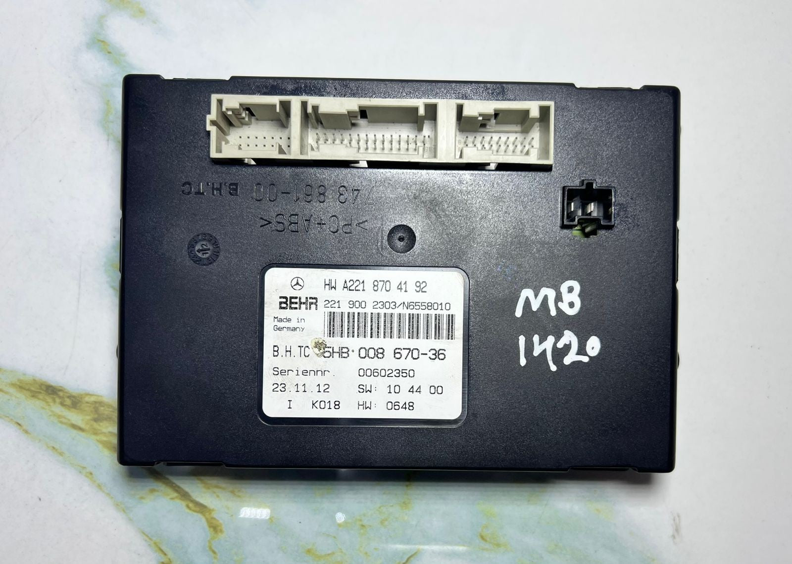07-14 Mercedes W221 S550 CL550 AC A/C Heater Control Module A221 8704192 OEM