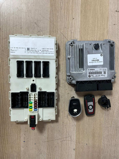 BMW F30 N47D NS47 001 Engine Control Unit ECU SET DDE + FEM + KEY 8518976