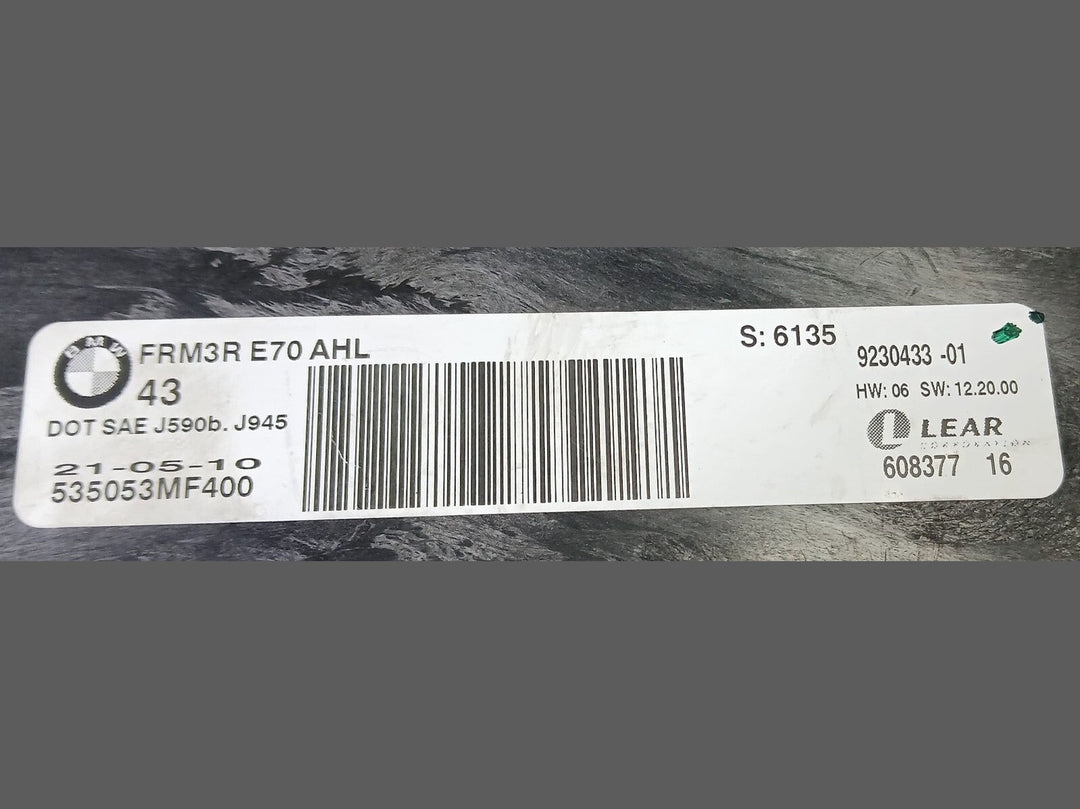 BMW  E70 X5 E71 X6 FRM3R  AHL Adaptive Light Check Control Module OEM 9230433