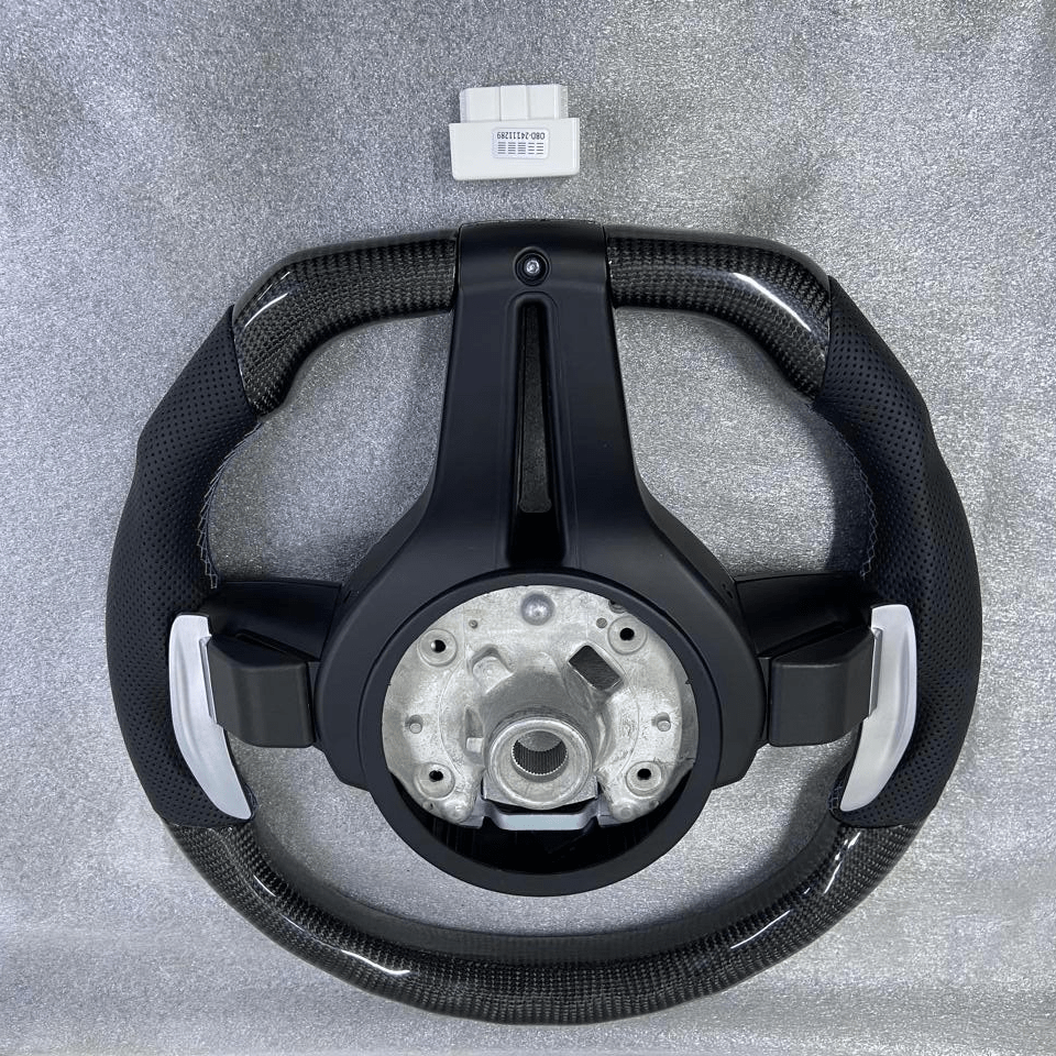 OEM BMW Carbon Fiber Steering Wheel F30 F32 Series MSport With Paddle Shifts LED