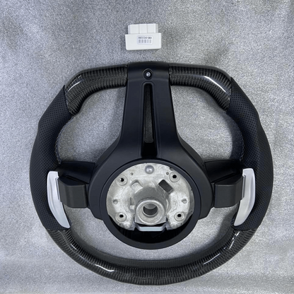 OEM BMW Carbon Fiber Steering Wheel F30 F32 Series MSport With Paddle Shifts LED