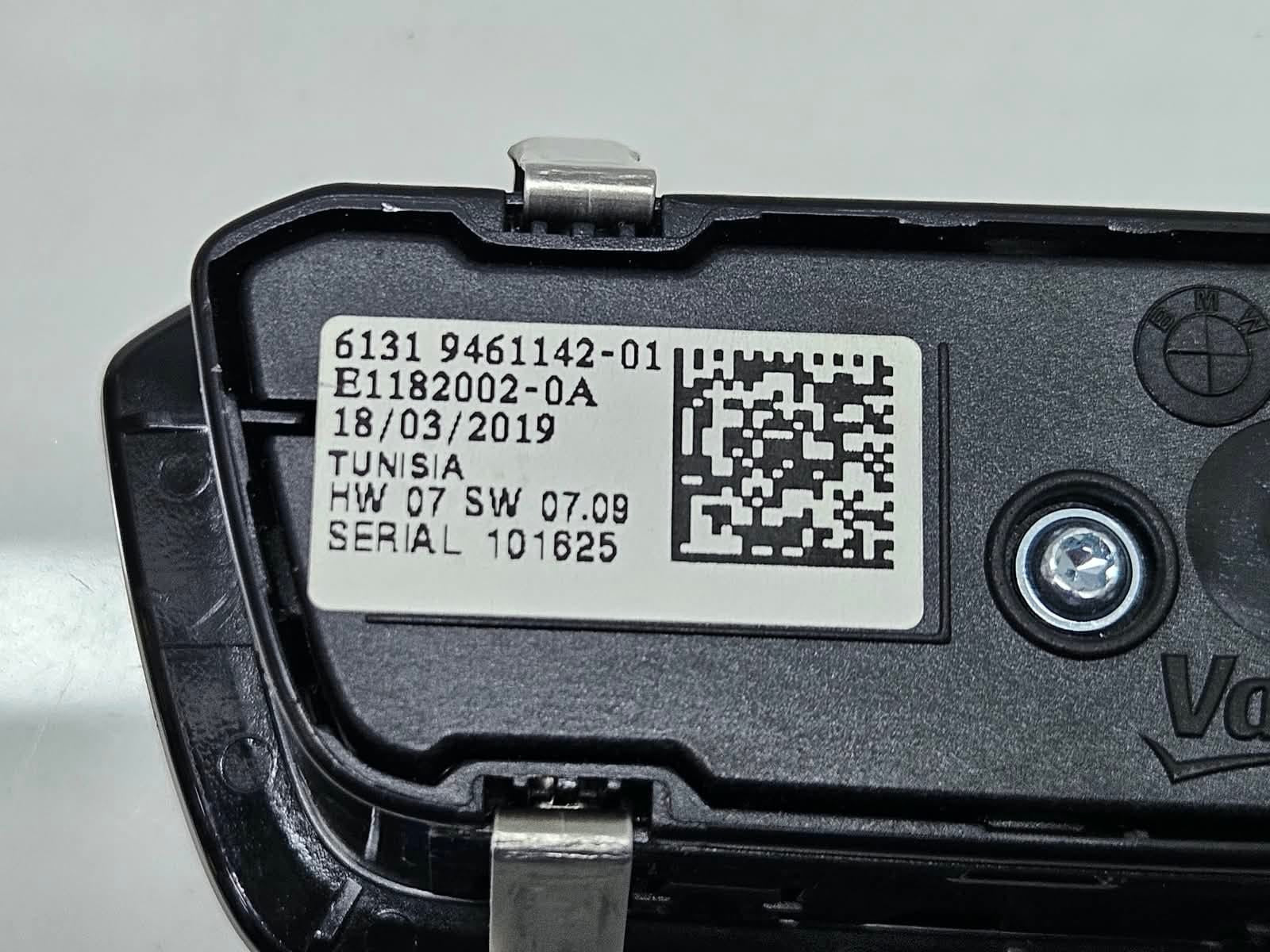  9461142-BMW X5 G05 RHD Headlight Control Switch With Led Fog Lights OEM