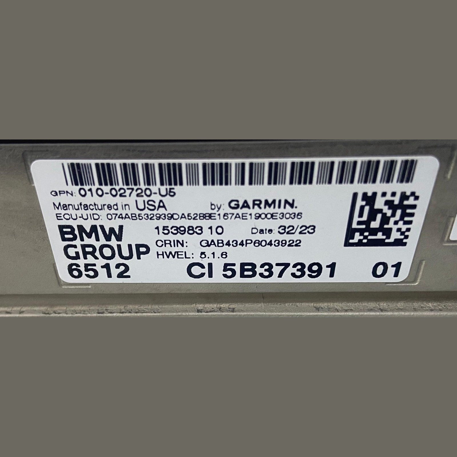 OEM BMW G07 X7  SA609 Audio Head unit MGU22 HU DAB USED 5B37391 01
