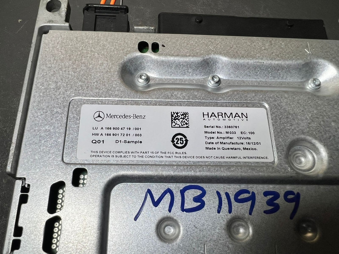 14-17 Mercedes W166 GL ML GLE Harman Sound Amplifier Assembly A166 9004719 OEM