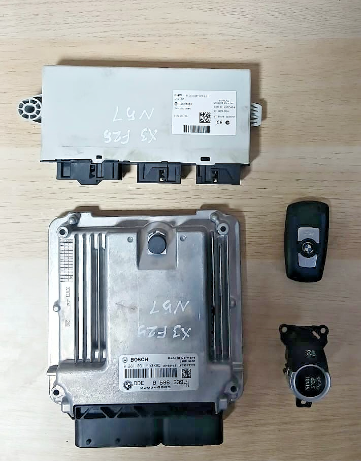 BMW X3 F25 N57 Engine CONTROL MODULE ECU Kit DDE+CAS4 + 1KEY 8586539 OEM
