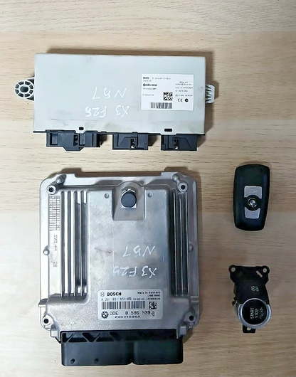 BMW X3 F25 N57 Engine CONTROL MODULE ECU Kit DDE+CAS4 + 1KEY 8586539 OEM