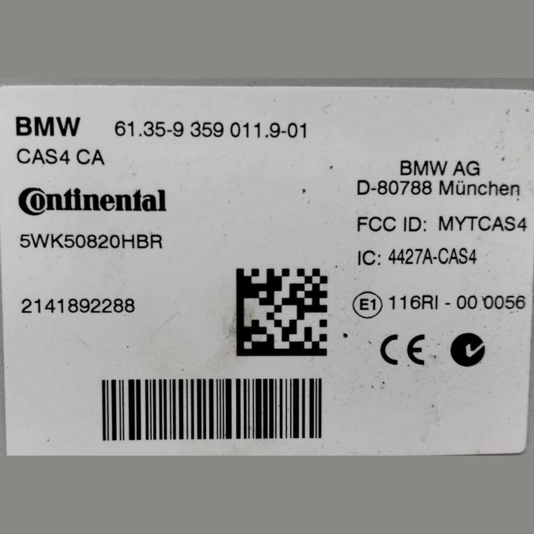 BMW 5 F11 CAS4 CA EWS Control Unit 3.0 Diesel 190kw 2015  9359011