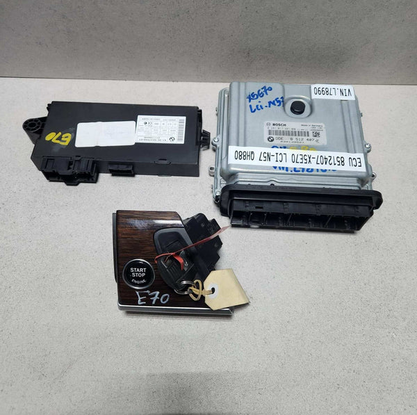 2009-2014 BMW X5 E70 LCI DIESEL Engine Control Unit 8512407 E70 E90 335D ECU SET