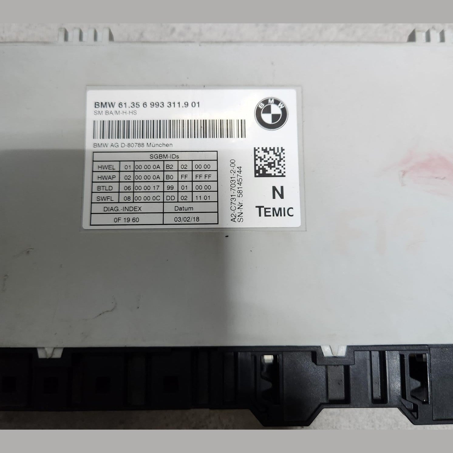 2015-2018 BMW X5 Seat Control Module 6993311  X5 F15 320i 330i and X1 