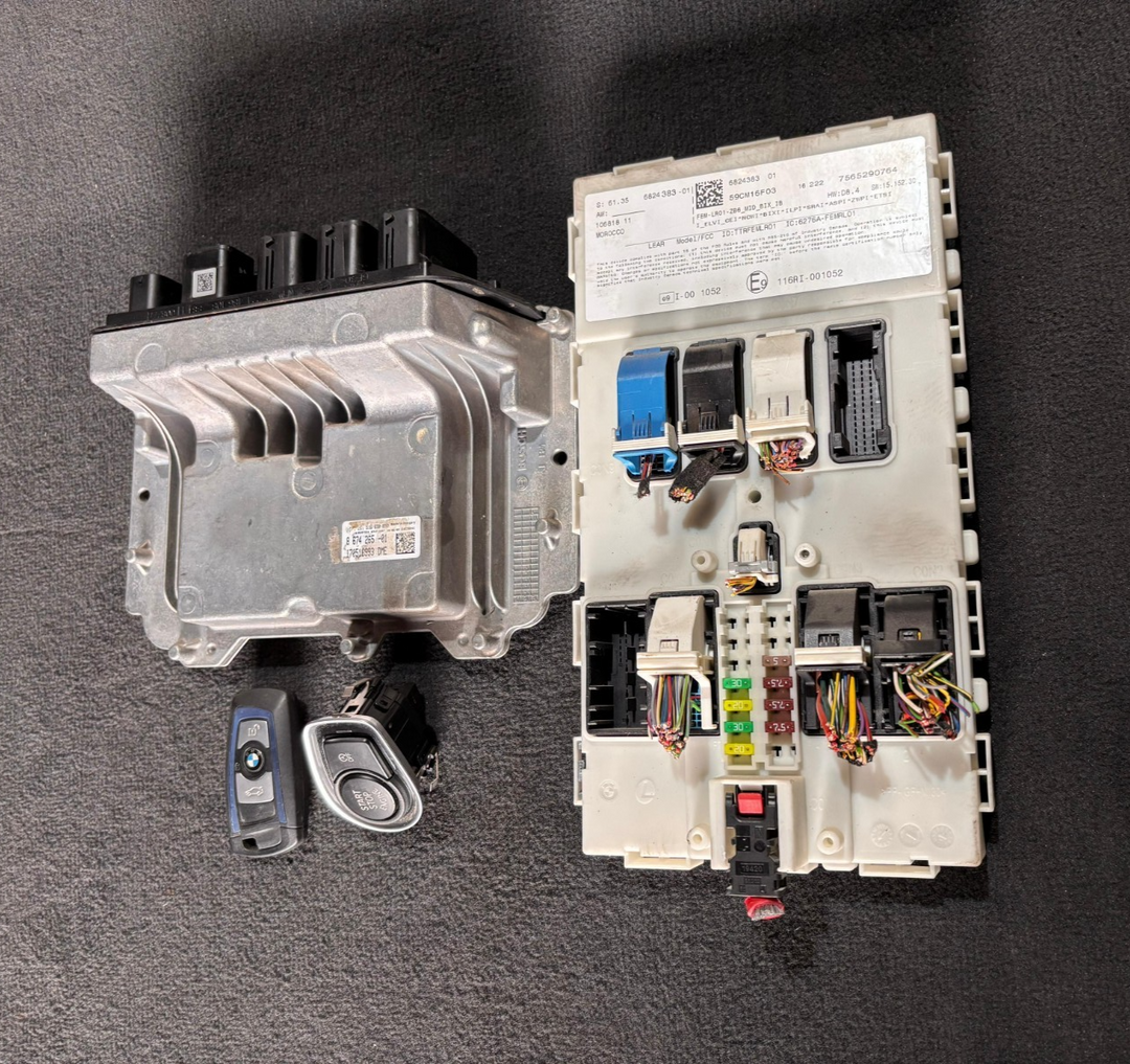 BMW 1 2 3 F20 F22 F30 1.8i B38 ENGINE CONTROL UNIT DME FEM KEY SET - 8674265