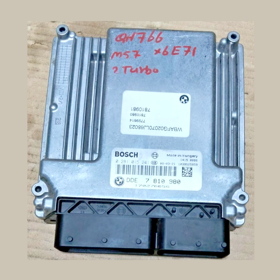 BMW X6 E71 M57 D5 TWIN TURBO M57N2 DIESEL Engine CONTROL ECU DDE 7810980 2011
