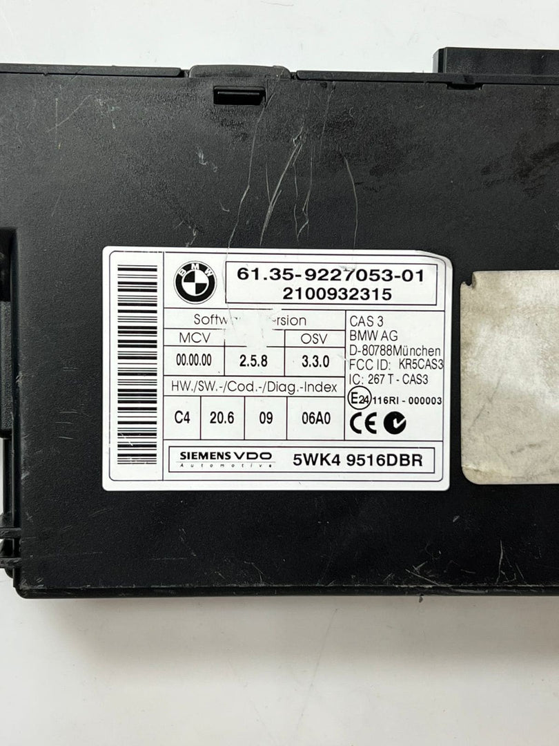 2007-2013 BMW X5 E70 CAS3 AG Control Unit Module 9227053 OEM