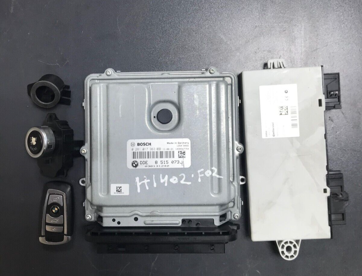 BMW 730Ld F02 2011 N57 ENGINE CONTROL COMPUTER ECU UNIT SET DDE 8515073