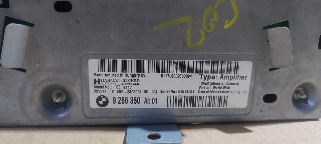 BMW 7 SERIES F01 F02 2013 HARMAN BECKER AUDIO SOUND SYSTEM AMPLIFIER AMP 9266350