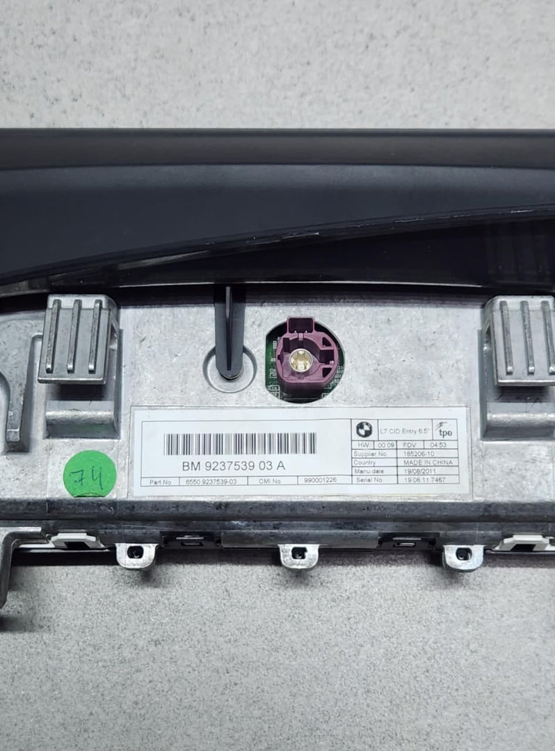 BMW Central Information Display Screen 9237539 1 Series F20 F21 and 2 Series F22