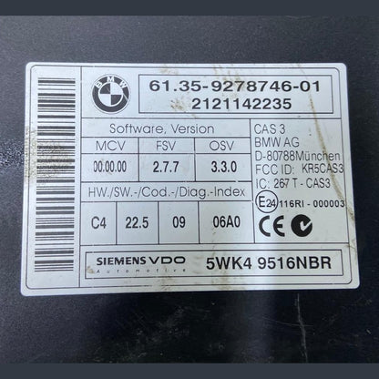 OEM BMW X1 E84 N20B ENGINE CONTROL UNIT DME ECU SET 7639375 BOSCH