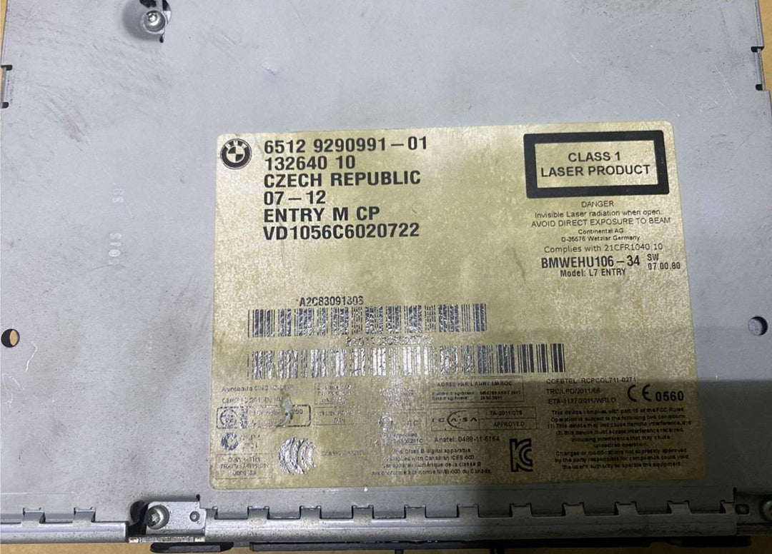 BMW Radio Professional Cd Player 9290991. 1 Series F20 F21, 2 Series F22 F23, 3 
