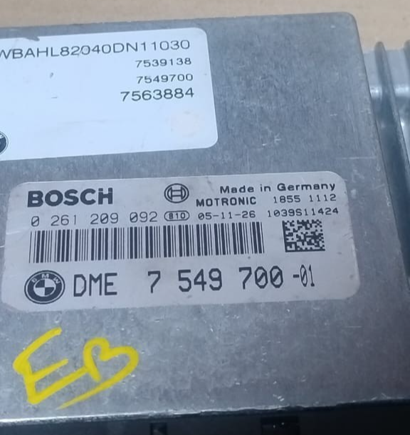 BMW E60 E61 E63 E64 E65 E66 5 6 7 series 5.0i N62 ENGINE DME CONTROL ECU 7549700