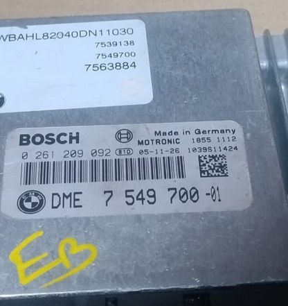 BMW E60 E61 E63 E64 E65 E66 5 6 7 series 5.0i N62 ENGINE DME CONTROL ECU 7549700