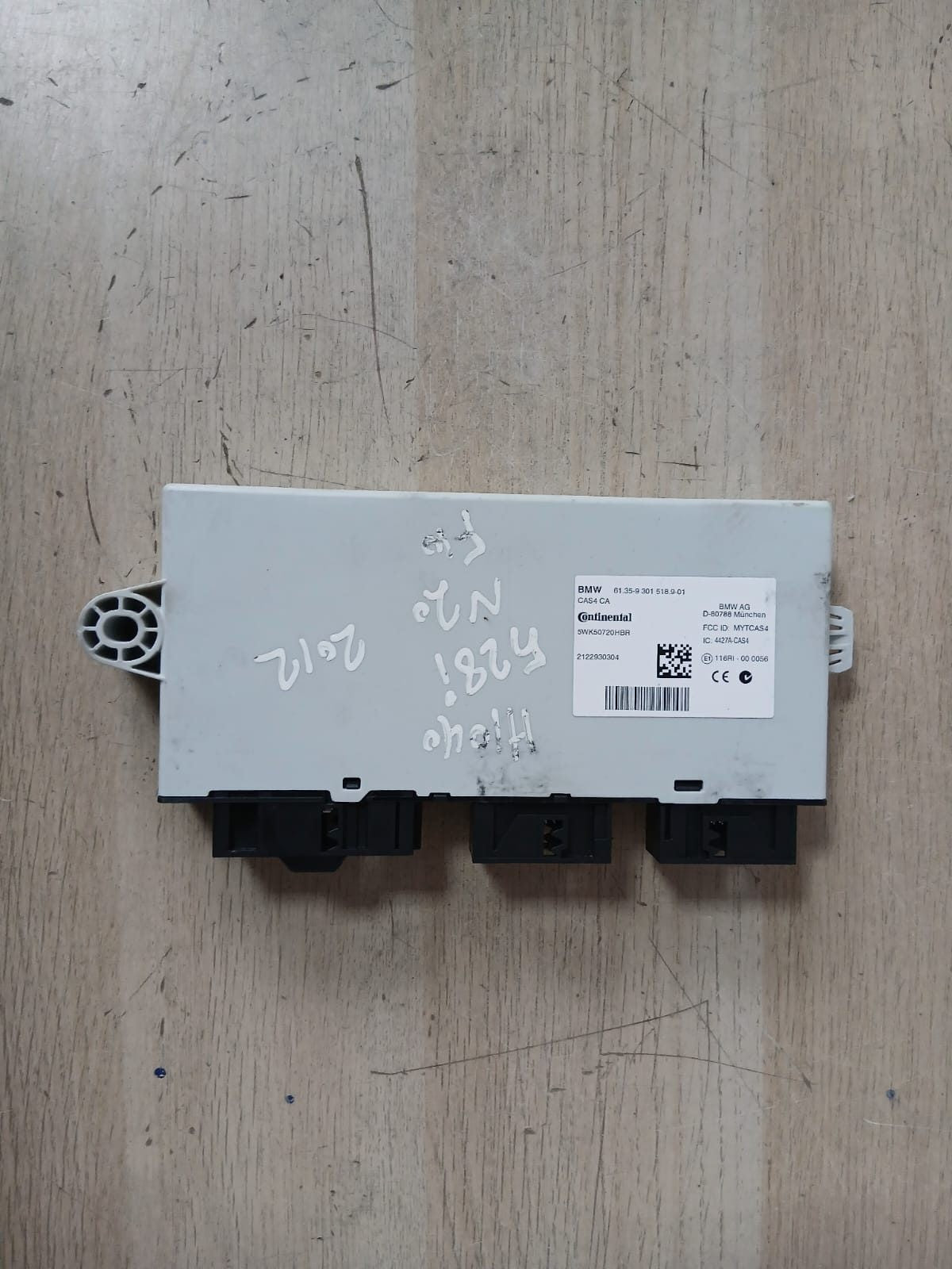 BMW 520i F10 2012-2013 N20 ENGINE CONTROL ECU UNIT + CAS + KEY 7644747