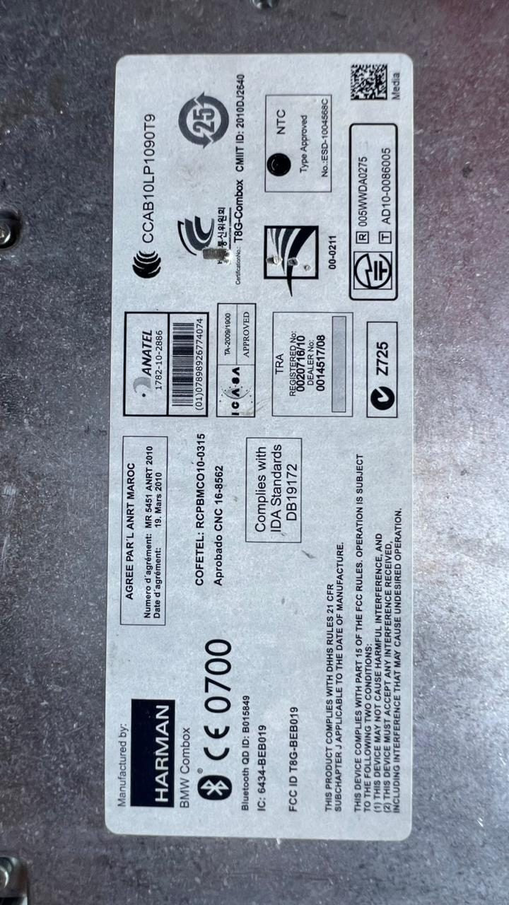 BMW Bluetooth Control Module 9257150 F10, F11, F20, F21, F30, F31, F32, F34, F36