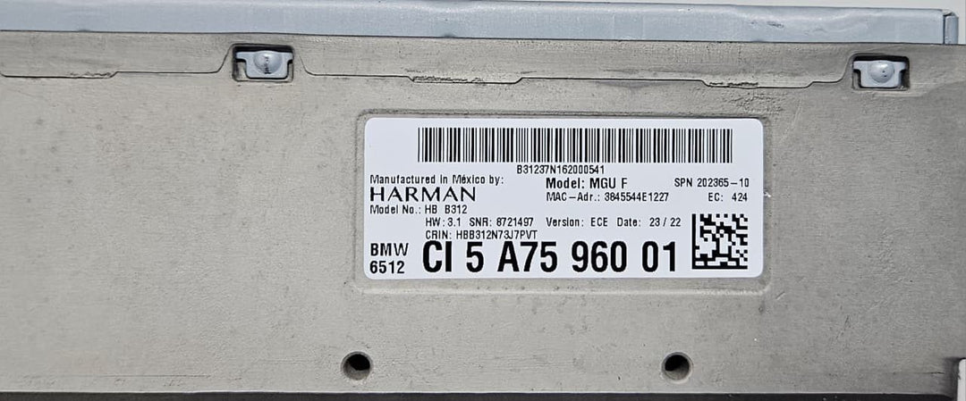 OEM BMW X7 G07 Radio Reader Navigation Headunit High 5A75960