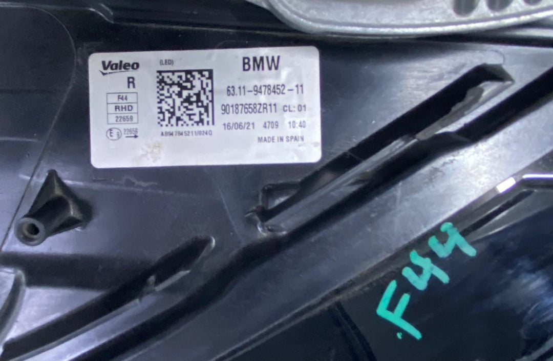 OEM BMW F44 228i LED HEADLIGHT RIGHT SIDE ECE 9478452-11 WITHOUT MODULE