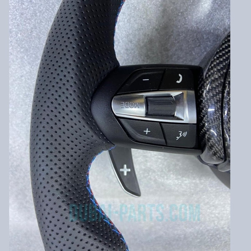 Carbon Fiber Steering Wheel FOR BMW F30 F32 Series MSport With Paddle Shifts LED