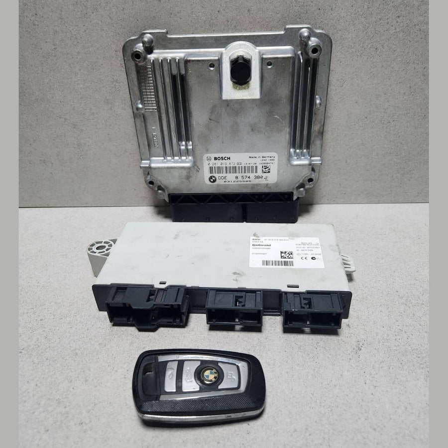 BMW Motorsteuergerät DDE8574380 F10 F11 520D DIESEL X3 F25 ECU SET