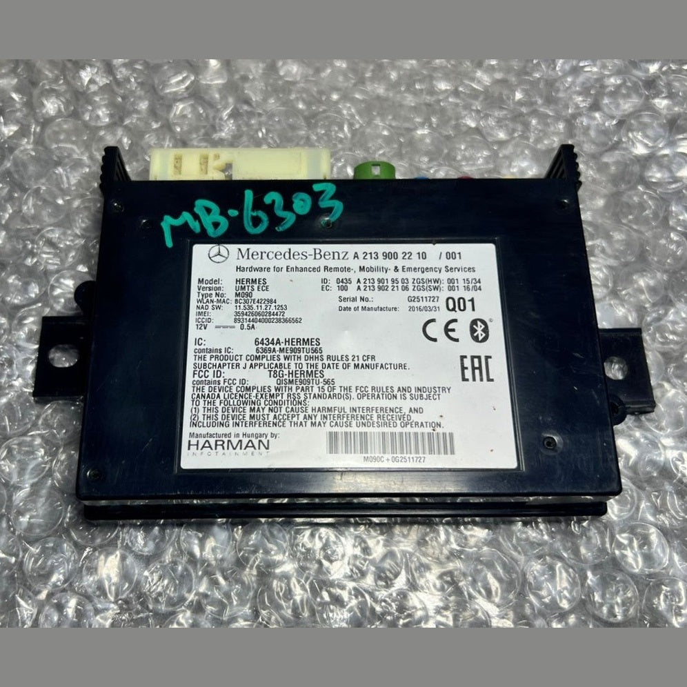 17-21 Mercedes-Benz W213 E-Class Bluetooth Telematics Module A213 9002210 OEM