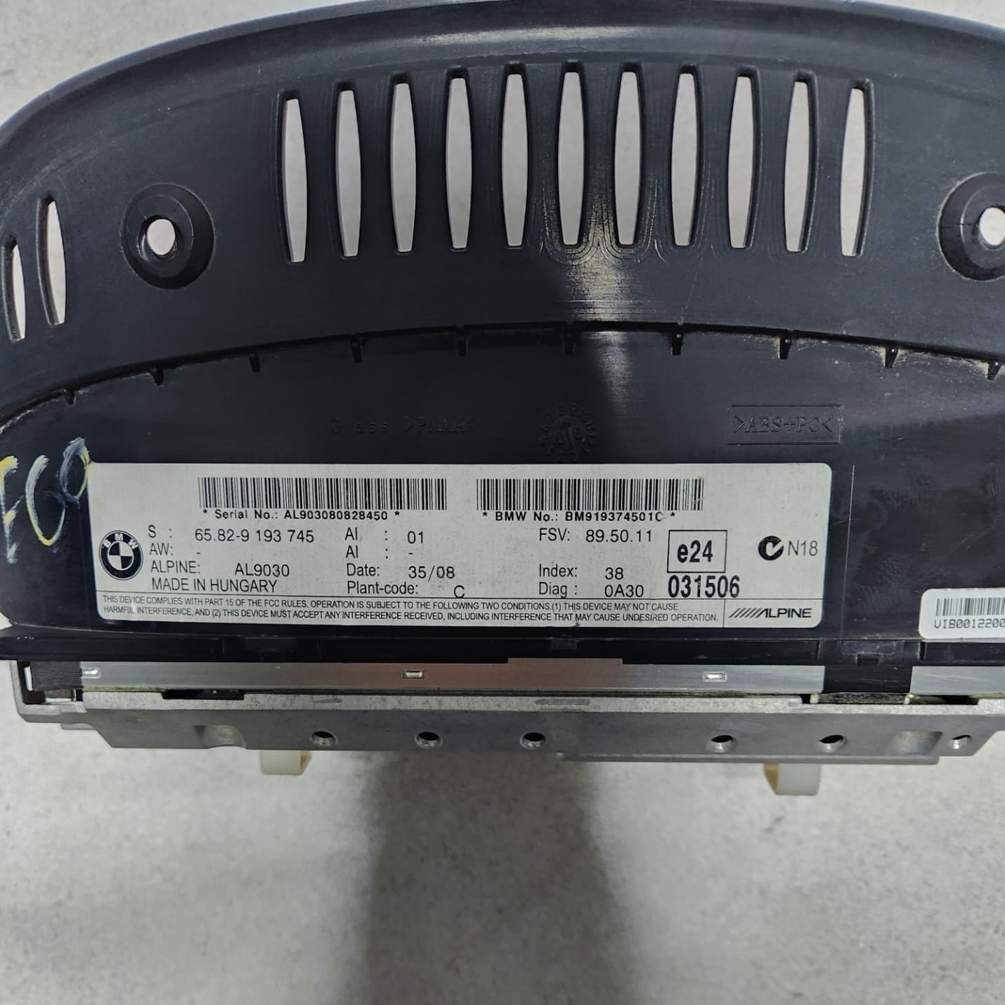 2008-2013 BMW M3 On Board Monitor Display Screen 9193745 3 Series E90 E91 E92 