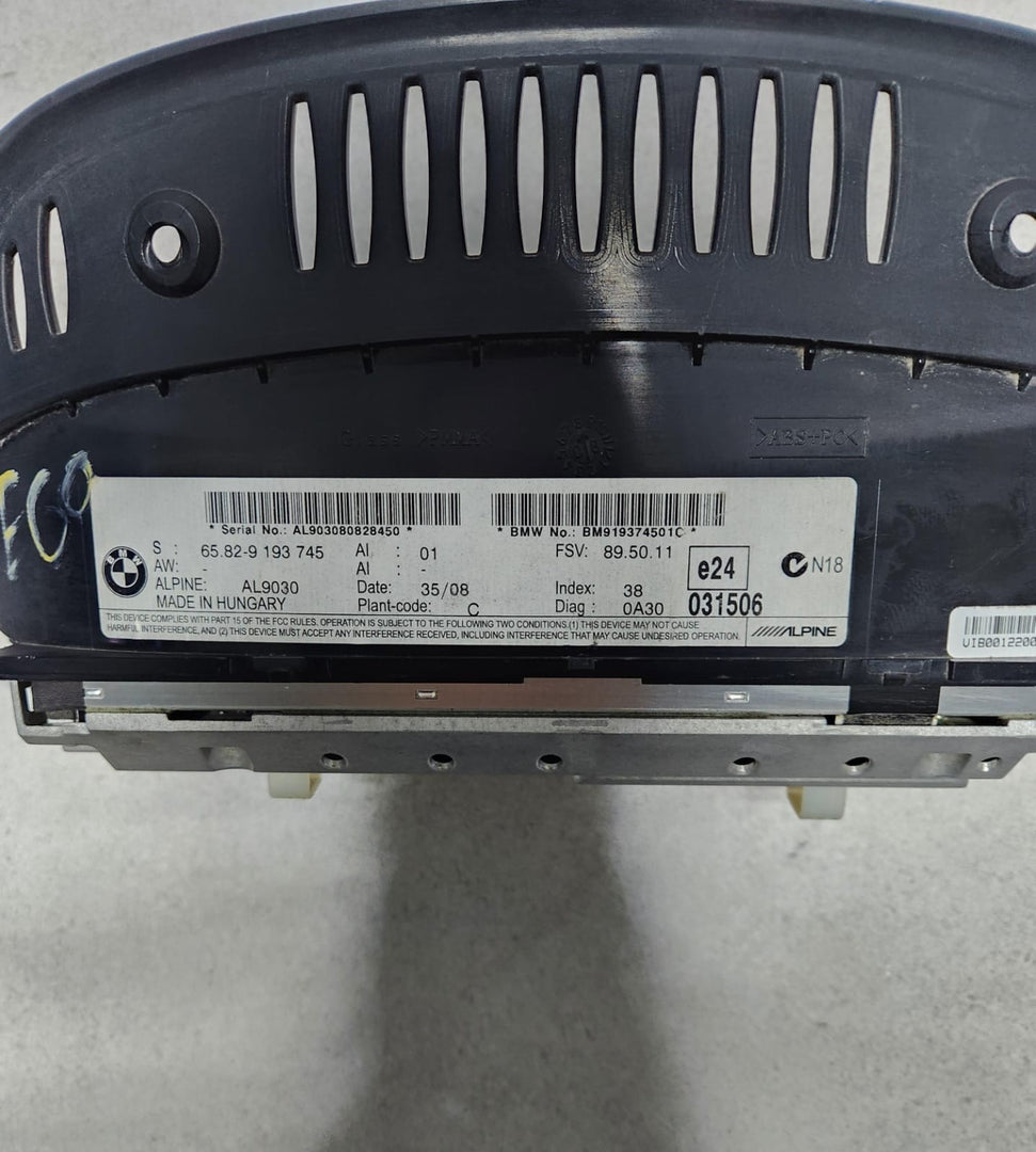 2008-2013 BMW M3 On Board Monitor Display Screen 9193745 3 Series E90 E91 E92 