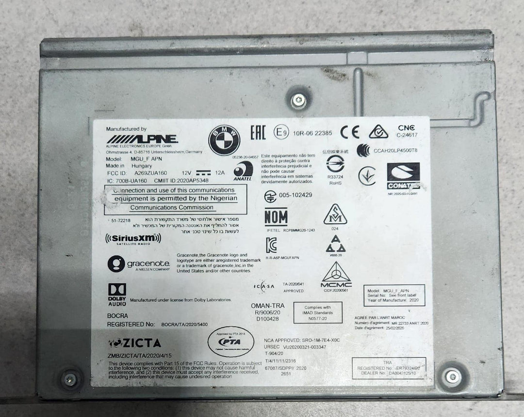 BMW Multimedia Head Unit 5A42CC4 1 Series F40 F44