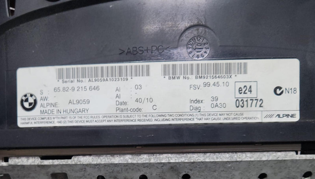 BMW Central Information Display 9215646 3 Series E90 E91 E92 E93 E60 E61 OEM