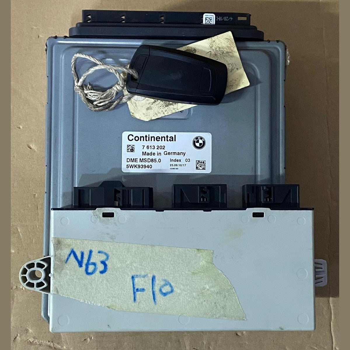OEM BMW F10 N63 ENGINE CONTROL UNIT DME MSD85 ECU SET 7613202
