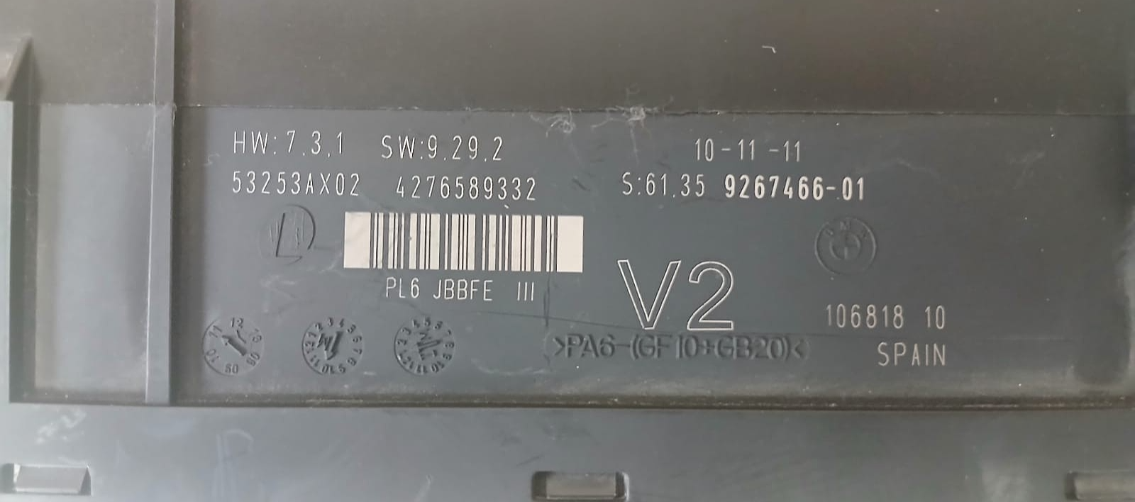 BMW F10 F07 F11 535i N55 Body Control Module BCM OEM 9267466 2011–2016