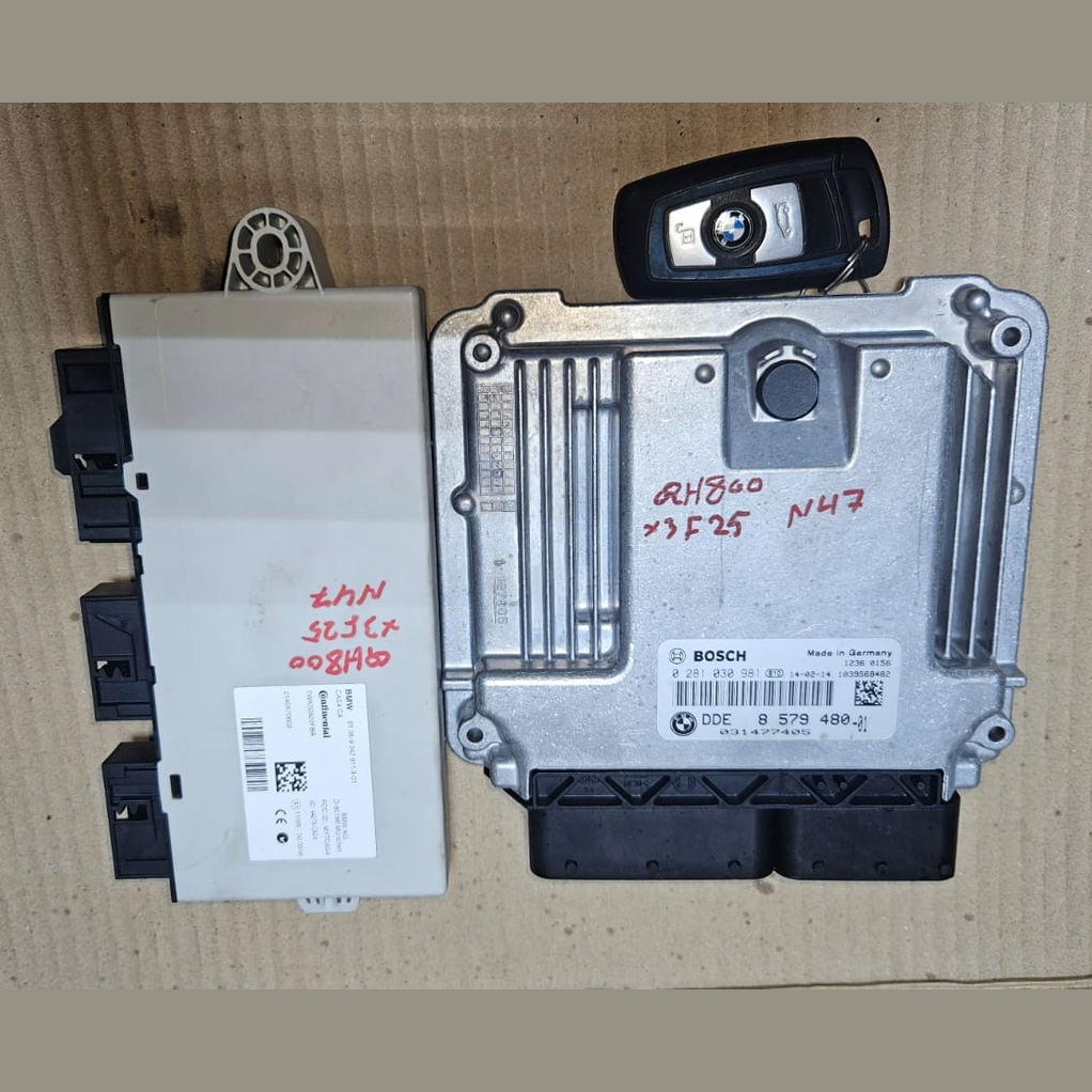 ECU SET  X3 LCI F25 DIESEL XDRIVE 2013 AUTO  8579480 N47D20C KM146840