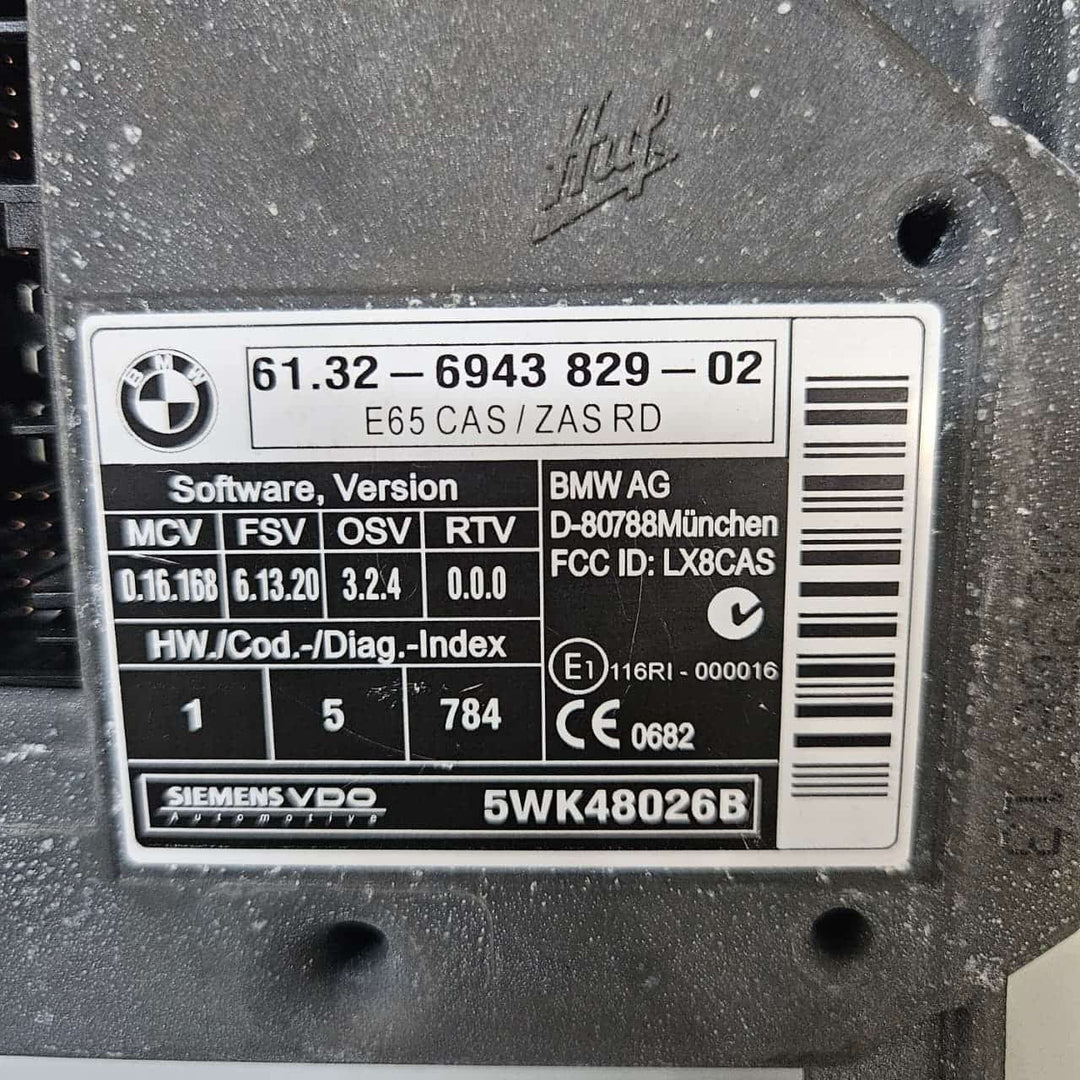 7544610-2011 BMW E60 E61 E63 E64 X5 750Li N62 Engine Control Unit DME Key Set