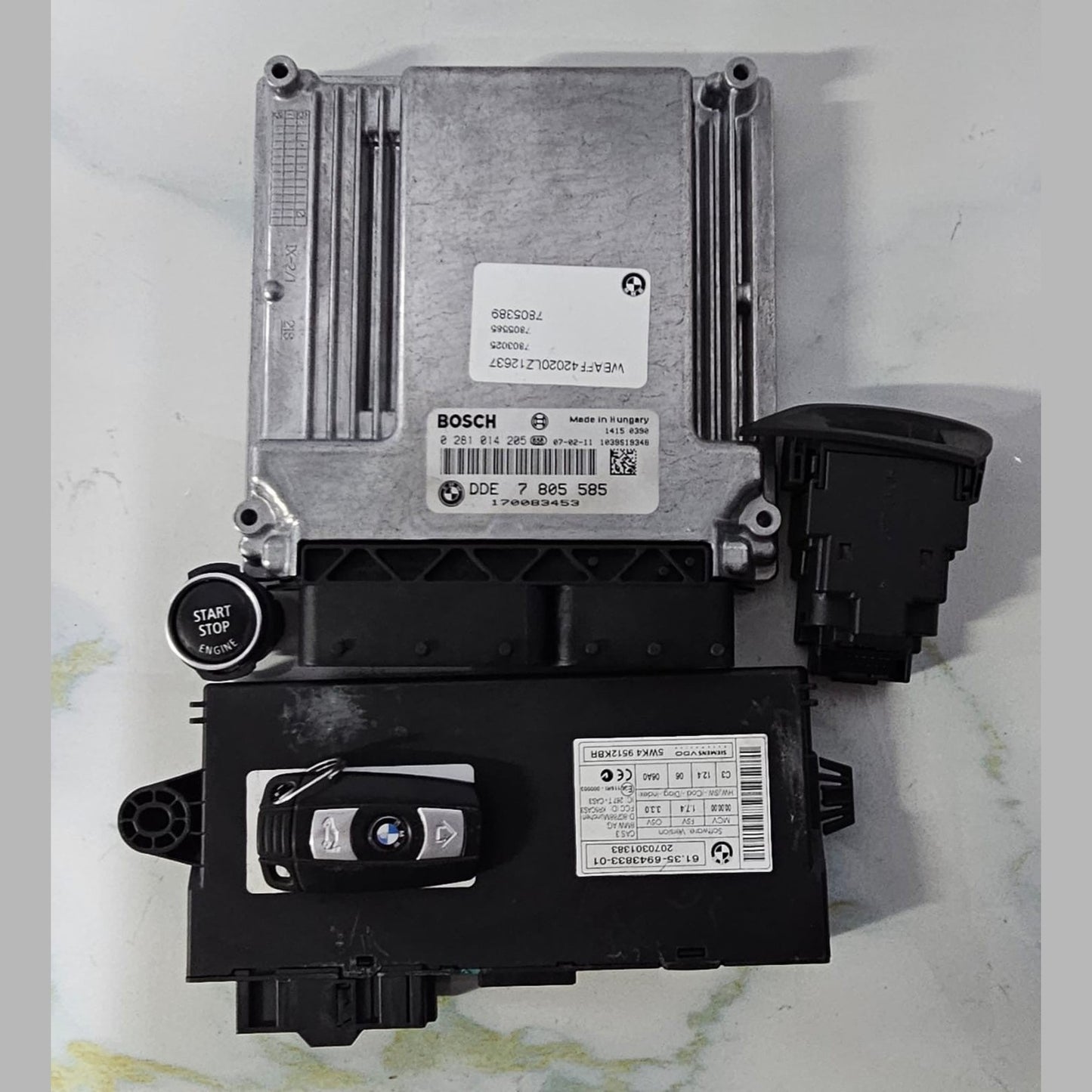 OEM BMW X5 E70 M57 ENGINE CONTROL UNIT SET DDE 7805585