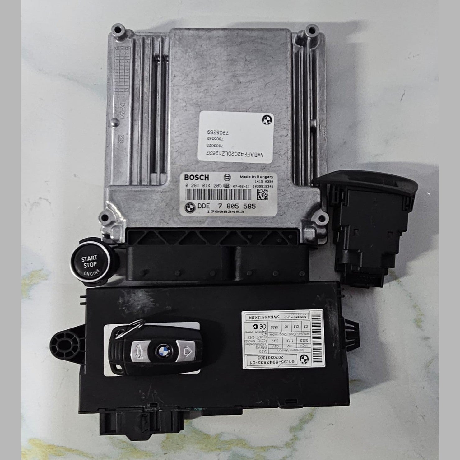OEM BMW X5 E70 M57 ENGINE CONTROL UNIT SET DDE 7805585