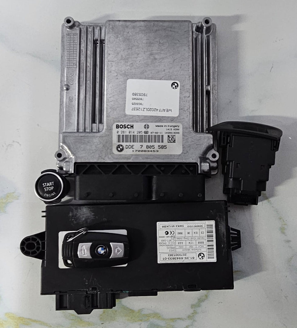 OEM BMW X5 E70 M57 ENGINE CONTROL UNIT SET DDE 7805585